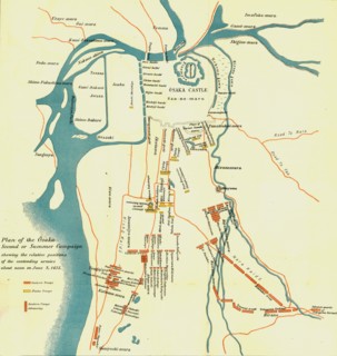 'Plan of the Osaka Second or Summer Campaign, 1615'. 1903. Creator: Unknown.
