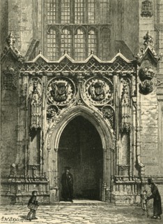 'Doorway of King's College Chapel', 1898. Creator: Unknown.