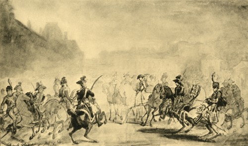 'Revue du Quintidi', 1800 or 1801, (1921). Creators: Jean-Baptiste Isabey, Carle Vernet.