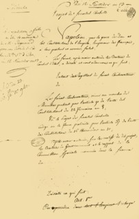 Draft of the...reestablishment of the Gregorian calendar, 29 August 1805, (1921). Creator: Unknown.