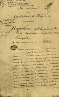 Additional act to the constitutions of the Empire, 22 April 1815, (1921). Creator: Unknown.
