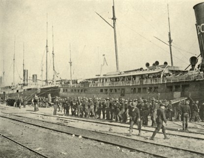 '13th Infantry after Drill', Spanish-American War, June 1898, (1899). Creator: Burr McIntosh.