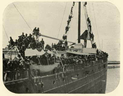 '"Rio Grande" Backing Out', Spanish-American War, 12 June 1898, (1899). Creator: Burr McIntosh.