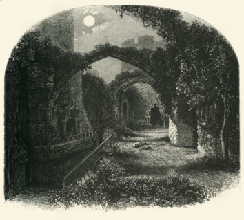 'The Banqueting Hall, Conway Castle', c1870.