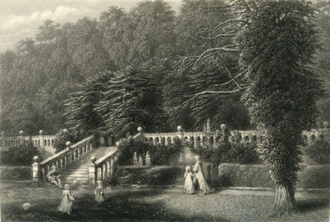 'The Terrace, Haddon Hall', c1870.