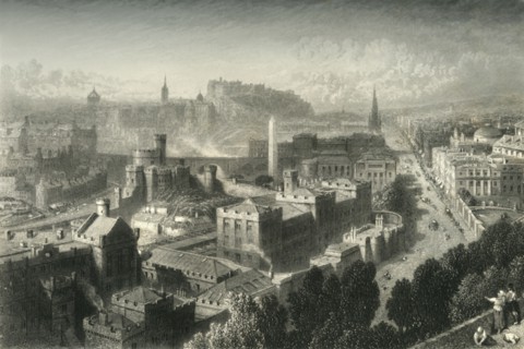 'Edinburgh from Calton Hill', c1870.