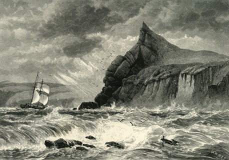 'The Entrance to Fowey Harbour', c1870.