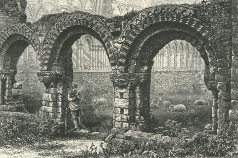 'Chapter House, Much Wenlock Abbey', c1870.