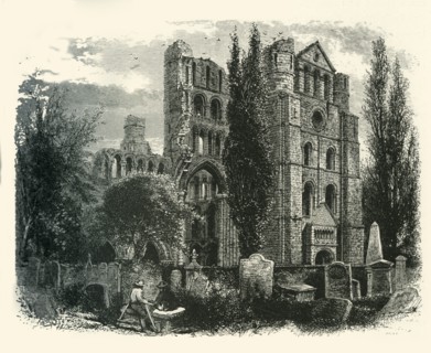 'Kelso Abbey', c1870.
