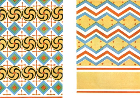 Painted ceilings in the Tomb of Amenemheb at Thebes, Egypt, (1928). Creator: Unknown.