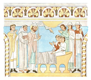 Painting in the nave of Aal Church, Denmark, (1928).  Creator: Unknown.