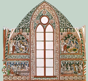 Mural painting in Wienhausen Abbey, Lower Saxony, Germany, (1928). Creator: Unknown.
