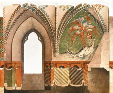 Wall painting in Lochstedt Castle, Pillau, Germany, (1928). Creator: Unknown.