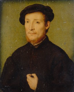 Portrait of a Man with His Hand on His Chest, 1540-45. Creator: Corneille de Lyon.