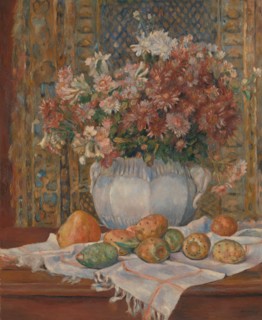 Still Life with Flowers and Prickly Pears, ca. 1885. Creator: Pierre-Auguste Renoir.
