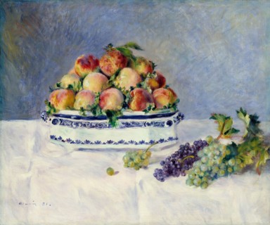Still Life with Peaches and Grapes, 1881. Creator: Pierre-Auguste Renoir.