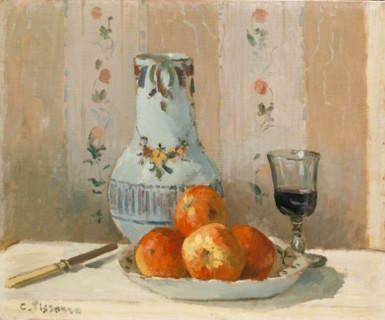 Still Life with Apples and Pitcher, 1872. Creator: Camille Pissarro.