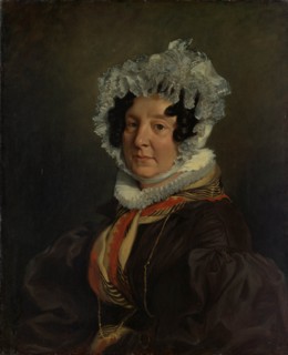 Madame Henri François Riesener (Félicité Longrois, 1786-1847), 1835. Creator: Eugene Delacroix.