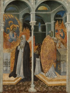 The Miraculous Communion of Saint Catherine of Siena. Creator: Giovanni di Paolo.