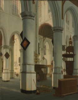 Interior of the Oude Kerk, Delft, 1660. Creator: Hendrik Cornelisz. van Vliet.
