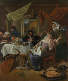 The Dissolute Household, ca. 1663-64. Creator: Jan Steen.