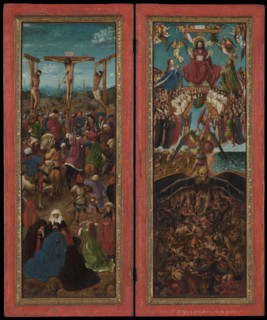 The Crucifixion; The Last Judgment, ca. 1440-41. Creator: Jan van Eyck.
