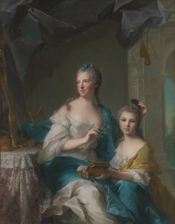 Madame Marsollier and Her Daughter, 1749. Creator: Jean-Marc Nattier.