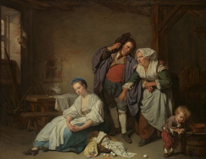 Broken Eggs, 1756. Creator: Jean-Baptiste Greuze.