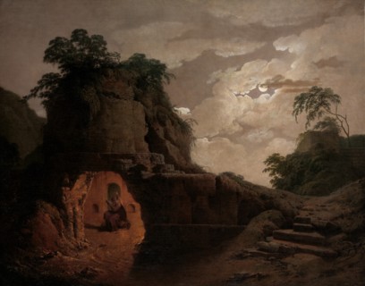 Virgil's Tomb by Moonlight, with Silius Italicus Declaiming, 1779. Creator: Joseph Wright of Derby.