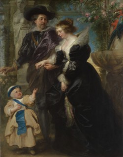 Rubens, His Wife Helena Fourment (1614-1673), and Their Son Frans (1633-1678), ca. 1635. Creator: Peter Paul Rubens.