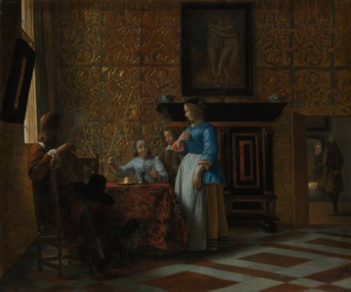 Leisure Time in an Elegant Setting, ca. 1663-65. Creator: Pieter de Hooch.