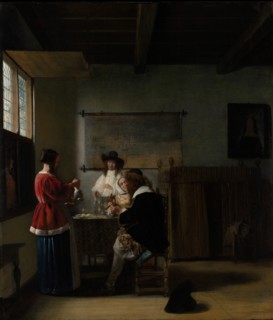 The Visit, ca. 1657. Creator: Pieter de Hooch.