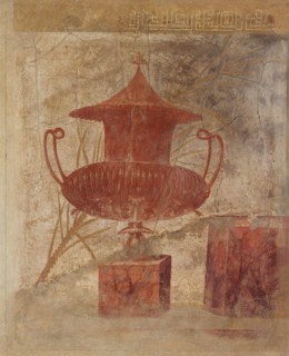 Wall painting fragment from the peristyle of the Villa of P. Fannius Synistor..., ca. 50-40 B.C. Creator: Unknown.