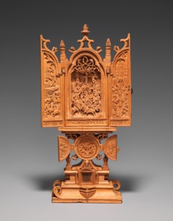 Miniature Altarpiece with the Crucifixion, early 16th century. Creator: Unknown.