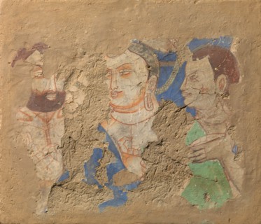 Buddha with Two Disciples, ca. 6th-7th century. Creator: Unknown.