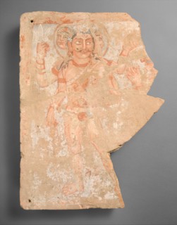 Panel fragment with the god Shiva/Oesho, ca. 3rd century A.D.. Creator: Unknown.