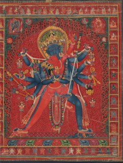 Chakrasamvara and consort Vajravarahi, 1450-1500. Creator: Unknown.