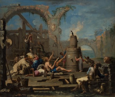 The Tame Magpie, ca. 1707-8. Creator: Alessandro Magnasco.