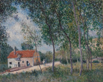 The Road from Moret to Saint-Mammès, 1883-85. Creator: Alfred Sisley.