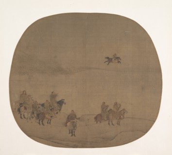Nomads hunting with falcons, early 13th century. Creator: Attributed to Chen Juzhong (Chinese, active ca. 1200-30).