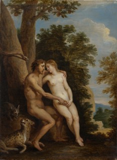 Adam and Eve in Paradise, 1650s. Creator: David Teniers II.