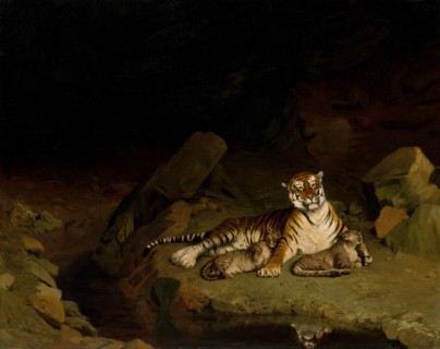 Tiger and Cubs, ca. 1884. Creator: Jean-Leon Gerome.