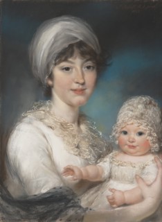 Mrs. Robert Shurlock (Henrietta Ann Jane Russell, 1775-1849) and Her Daughter Ann, 1801. Creator: John Russell.