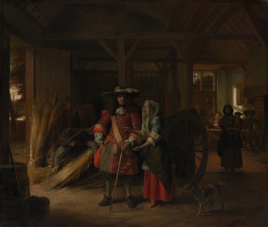 Paying the Hostess, ca. 1670. Creator: Pieter de Hooch.