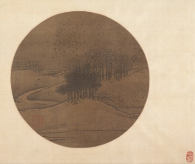 Crows and Bare Trees in Winter, late 13th or early 14th century. Creator: Unknown.