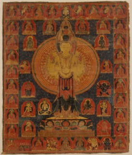 Thousand-Armed Chenresi, a Cosmic Form of the Bodhisattva Avalokiteshvara, 14th century. Creator: Unknown.
