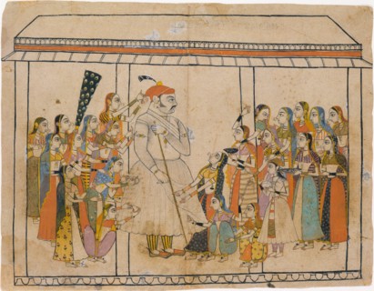 Maharaja Raj Singh Adored by His Ladies, ca. 1710-20. Creator: Unknown.