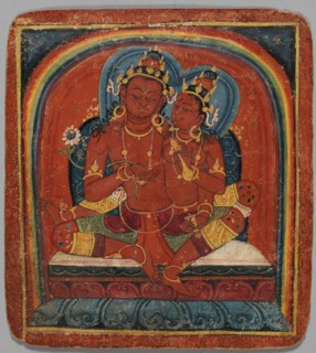 Initiation Card (Tsakalis): Chenresi (Avalokiteshvara), early 15th century. Creator: Unknown.