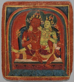 Initiation Card (Tsakalis): Bodhisattva Samantabhadhra, early 15th century. Creator: Unknown.