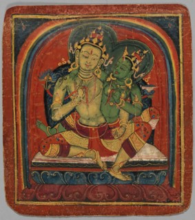 Initiation Card (Tsakalis): Manjushri, early 15th century. Creator: Unknown.